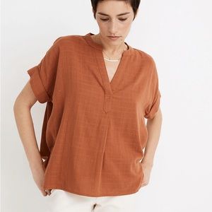 Madewell Lakeline Popover Shirt in Textural Plaid